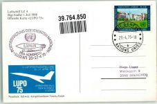 6410 Rigi Staffel 1975 Sonderstempel Zeppelin Luftschiff LZ 4 1908 Hotel Luftpost Ausstellung 1975