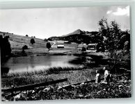 9657 Unterwasser - Kurlandschaft Obertoggenburg Schwendisee mit Neuenalpspitz und Ferienhaus Seegüetli