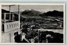 7310 Bad Ragaz 1949 - Hotel Wartenstein Blick auf Churfirsten Gonzen Alvier und Fläscherberg