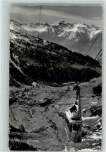 3954 Leukerbad Loèche-les-Bains - Luftseilbahn Leukerbad - Gemmipass mit Weisshorn und Matterhorn