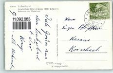 3954 Leukerbad Loèche-les-Bains - Luftseilbahn Leukerbad - Gemmipass mit Weisshorn und Matterhorn