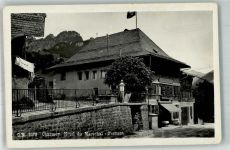 1637 Charmey Gruyère Foto AK Geschäft Hotel du Marachel