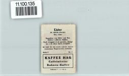 8610 Uster - Vignette Wappen Kaffee Hag ca 1920-1940