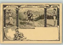 Steinstoßen Schwingen Turnergruß Scheiz