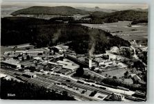 8180 Bülach Foto AK Bahnhof Fliegeraufnahme