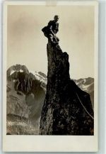 Sunnig Wichel Gebrauchsspuren Gratturm am Sonnigwichel Gipfelsteiger