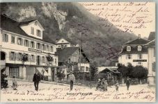 6442 Gersau 1906 Foto AK Gasthaus zur Ilge Tanzplatz