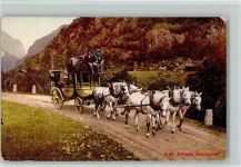 1908 Postkutsche Schweiz. Gebirgspost Postkutsche Schweiz