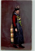 Chrüzfang Meitli Prozessions Mädchen in alter Freiburger Tracht