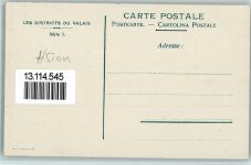 1950 Sion Sitten Künstlerkarte Chateau de Valere Edelweiß sign Bayer A.