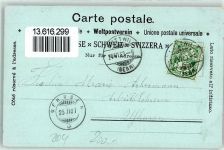 4950 Huttwil 1903 Lithographie Kirche Schulhaus Bahnhofstrasse