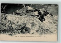 Piz Roseg - Tschiervagletscher von der Tschiervahütte aus