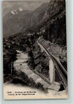 6005 St. Niklausen LU - Bahnstrecke Viege-Zermatt Brücke Talansicht