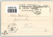 4438 Langenbruck 1904 Gebrauchsspuren Pension Bachthalen