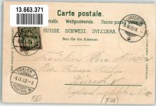 4900 Langenthal 1902 Gebrauchsspuren Hotel Bären Krankenhaus Schule Hirschpark Lithographie