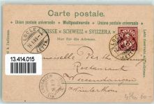 2500 Biel/Bienne 1899 Gebrauchsspuren Tracht Hotel Pension Magglingen Taubenloch Lithographie