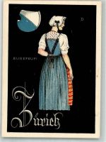 8000 Zürich 1952 Gebrauchsspuren Tracht Frau