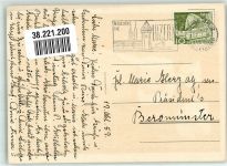 8000 Zürich 1952 Gebrauchsspuren Tracht Frau