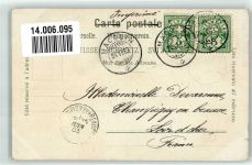 Chillon Chateau 1898 Lithographie Schloss Eisenbahn Edelweiß