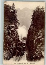3860 Brünig 1912 Foto AK Bergbahn Passhöhe