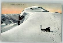 Titlis BE Winter Titlisspitze Bergsteiger