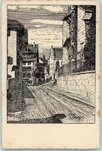 6300 Zug Zugo Radierung Partie be St. Oswald sign Stocker