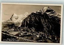 3825 Mürren Foto AK Eiger Mönch Jungfrau