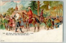 1900 Lithographie / Künstlerkarte Verlag Künzli 5069 Wilhelm Tell Serie Nr. 9 von Schiller