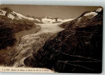Furka 1913 Foto AK Glacier du Rhone Straße