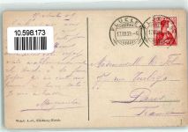 6454 Flüelen 1909 Gebrauchsspuren Bristenstock Dampfschiff