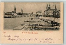 8000 Zürich 1899 - Sonnenquai Grusskarte