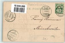 Erlen Wappen Edelweiss Ort lt. Stempel Helvetia 1900 Prägedruck