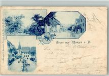 3380 Wangen an der Aare 1899 Gebrauchsspuren Gruß aus