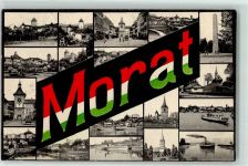 3280 Murten Morat 1913 Gebrauchsspuren Säule Kirche Dampfer Schiff Boot Turm Tor Uhr