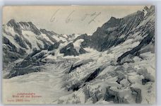 Scheidegg - 1907 Jungfraubahn Blick auf das Eismeer AKU1