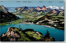 6377 Seelisberg - Vierwaldstättersee Vogelschau