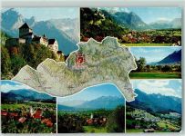 9490 Vaduz - Schloss Landkarte