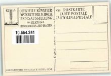 Bern Berne 1914 Künstlerkarte Landesausstellung Ungleiches Paar Frau in Berner Tracht sign. R.Münger Offizielle Künstlerpostkarte No.16