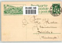 9113 Degersheim 1915 Ganzsache 10 Rappen Kurhaus Sennrüti