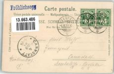 9053 Teufen AR 1901 Gebrauchsspuren Gasthaus FröhlichseggLithographie