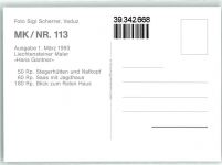 9494 Schaan Foto AK Maler Hans Gantner Stegerhütten Nafkopf Saas Jagdhaus Rotes Haus Ort lt. Stempel