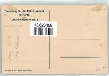 5000 Aarau Lithographie / Künstlerkarte Fluggerät Sammlung für die Militär-Aviatik Nr. 2 sign.MB