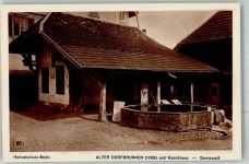 3454 Sumiswald Foto AK Dorfbrunnen Waschhaus Heimatschutz-Motiv