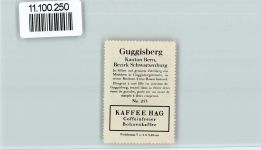 3158 Guggisberg - Vignette Wappen Kaffee Hag ca 1920-1940