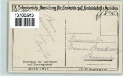 3000 Bern Berne - IX. Ausstellung für Landwirtschaft, Forstwirtschaft 1925 - Bauernhaus mit Lehrscheune