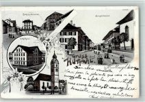 4950 Huttwil 1900 BOAKC Schulhaus Lithographie