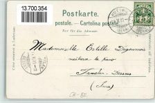 4950 Huttwil 1900 BOAKC Schulhaus Lithographie