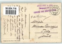 8302 Kloten Gebrauchsspuren Feldpost Artillerie a Pied Cmp. Nr. 1 Mittelburg