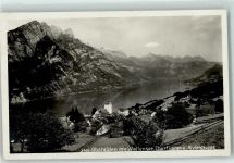 8758 Obstalden 1923 - mit Walensee Churfirsten und Alviergruppe