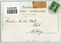 9450 Altstätten SG 1899 Karte beschädigt Gruss aus Lithographie Bahnhof Eisenbahn Postplatz + Straßenbahn Verlag Dinkelacker